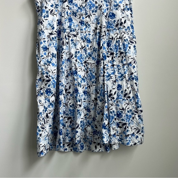 Free Assembly Cotton Sleeveless Square Neck Midi Dress 3X Floral Cottagecore - Picture 13 of 16